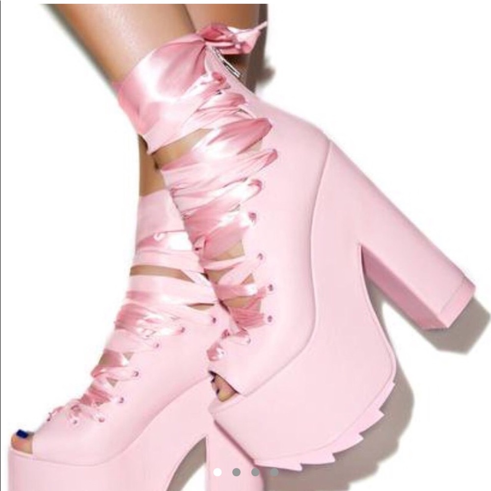 Pink Ballet Bae Platform Heels